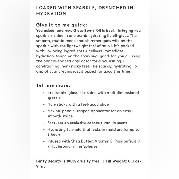 Fenty Beauty Gloss Bomb Luminizing Lip Oil Gloss Miss Jellyfish Limited Edition - Picture 12 of 13